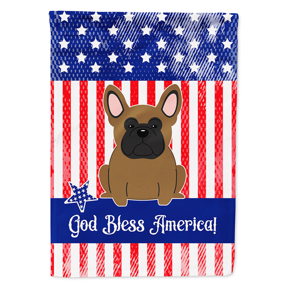 Patriotic USA French Bulldog Brown Flag Canvas House Size BB3008CHF