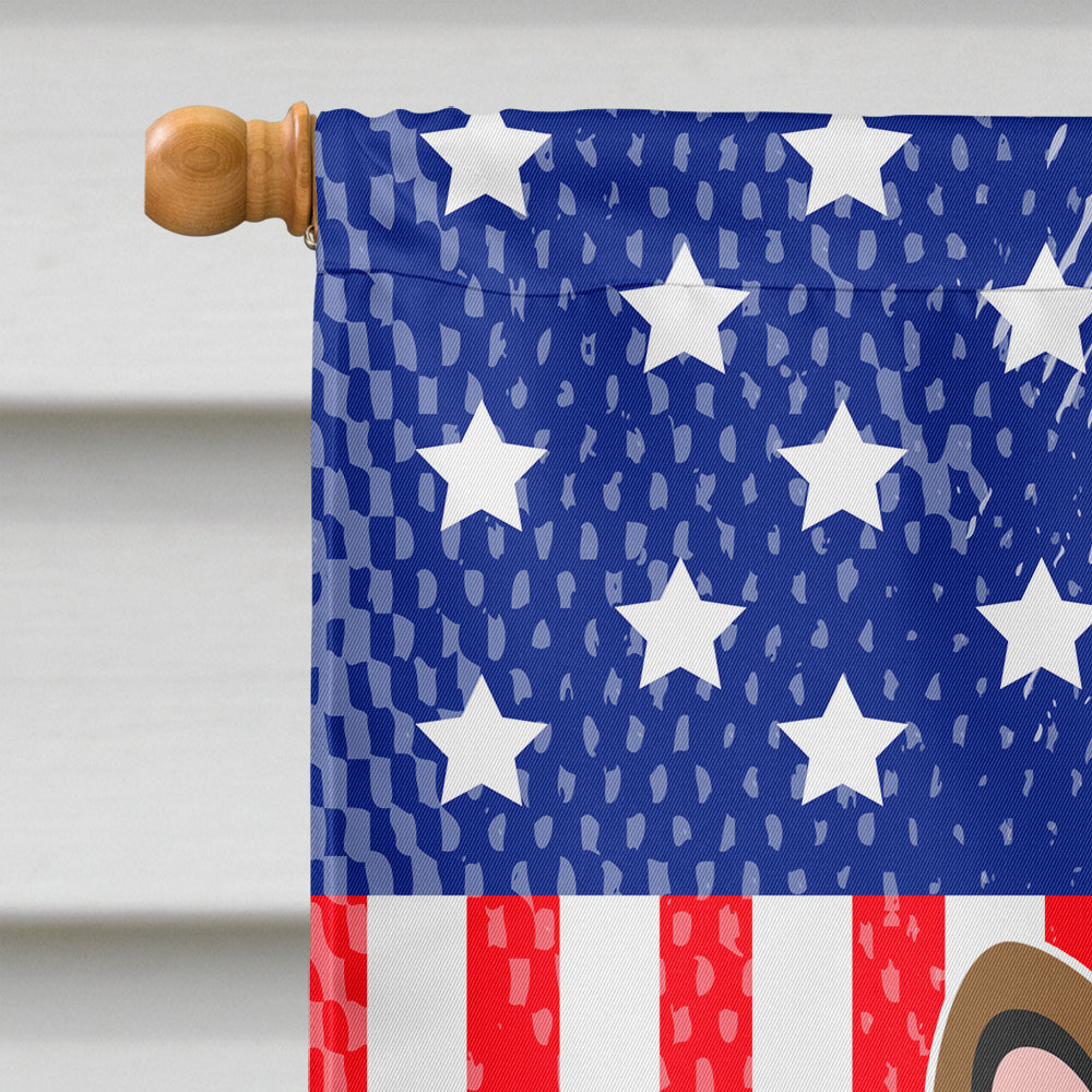 Patriotic USA French Bulldog Brown Flag Canvas House Size BB3008CHF