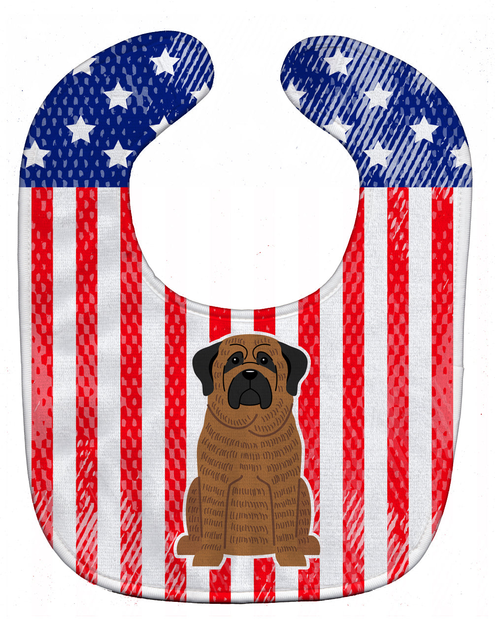 Patriotic USA Mastiff Brindle Baby Bib BB3010BIB - the-store.com