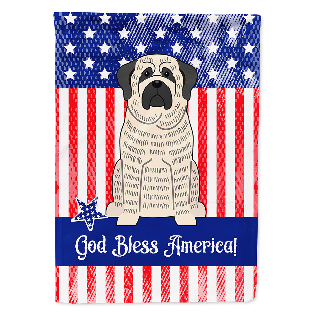 Patriotic USA Mastiff Brindle White Flag Canvas House Size BB3011CHF