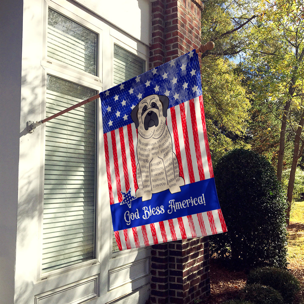 Patriotic USA Mastiff Brindle White Flag Canvas House Size BB3011CHF