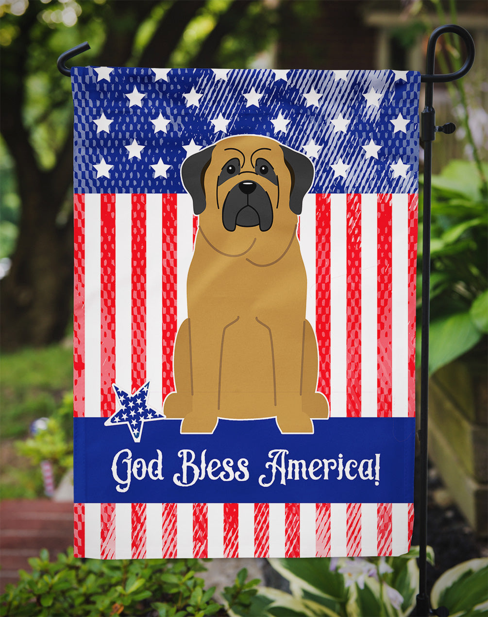 Patriotic USA Mastiff Flag Garden Size BB3013GF