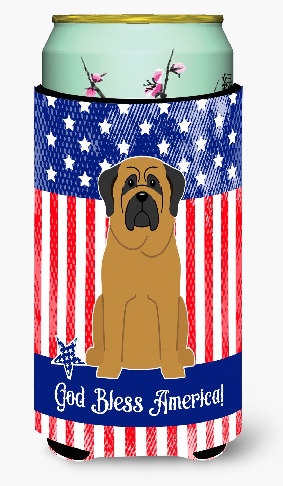 Patriotic USA Mastiff Tall Boy Beverage Insulator Hugger by Caroline&#39;s Treasures