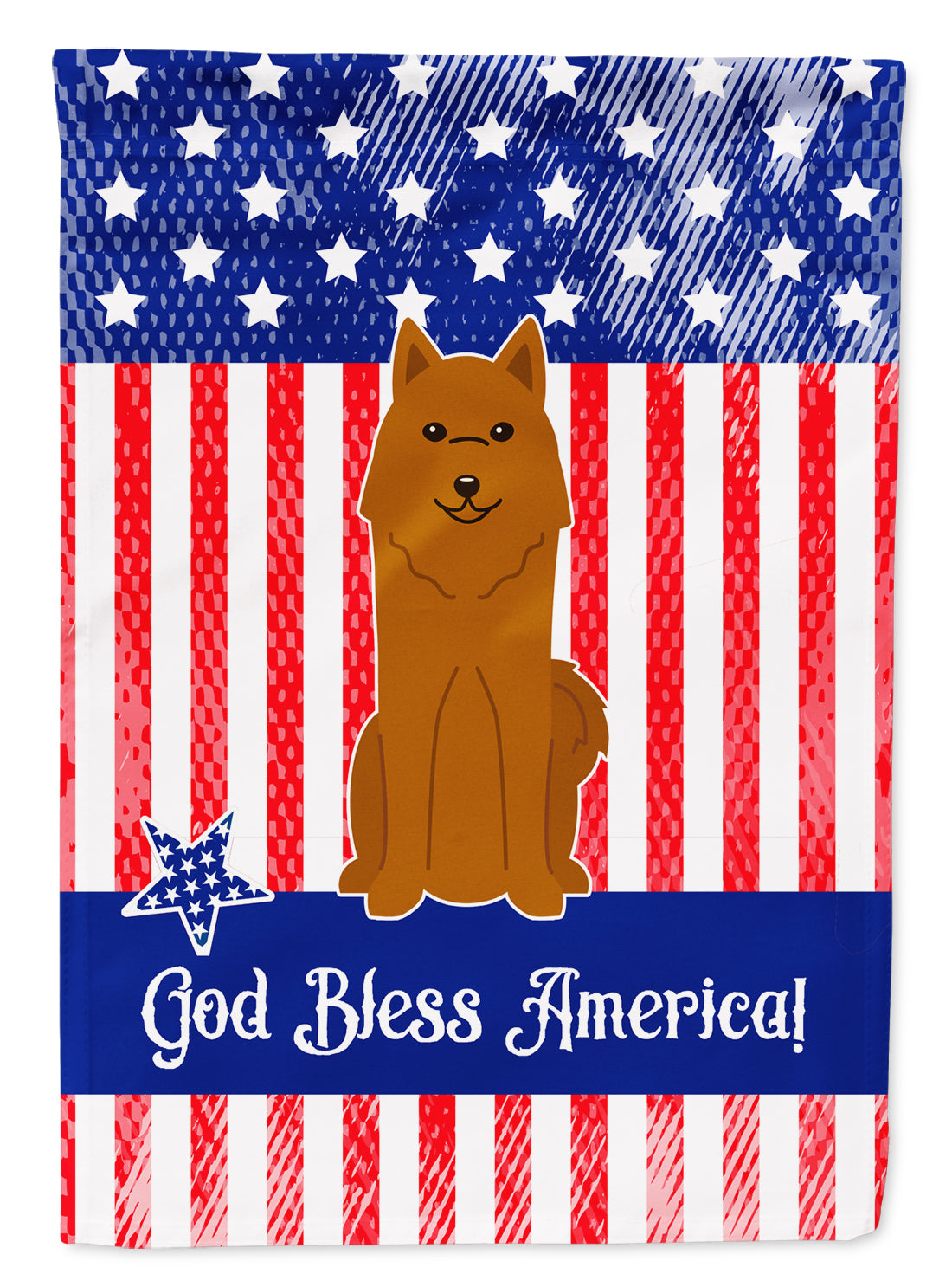 Patriotic USA Karelian Bear Dog Flag Garden Size  the-store.com.