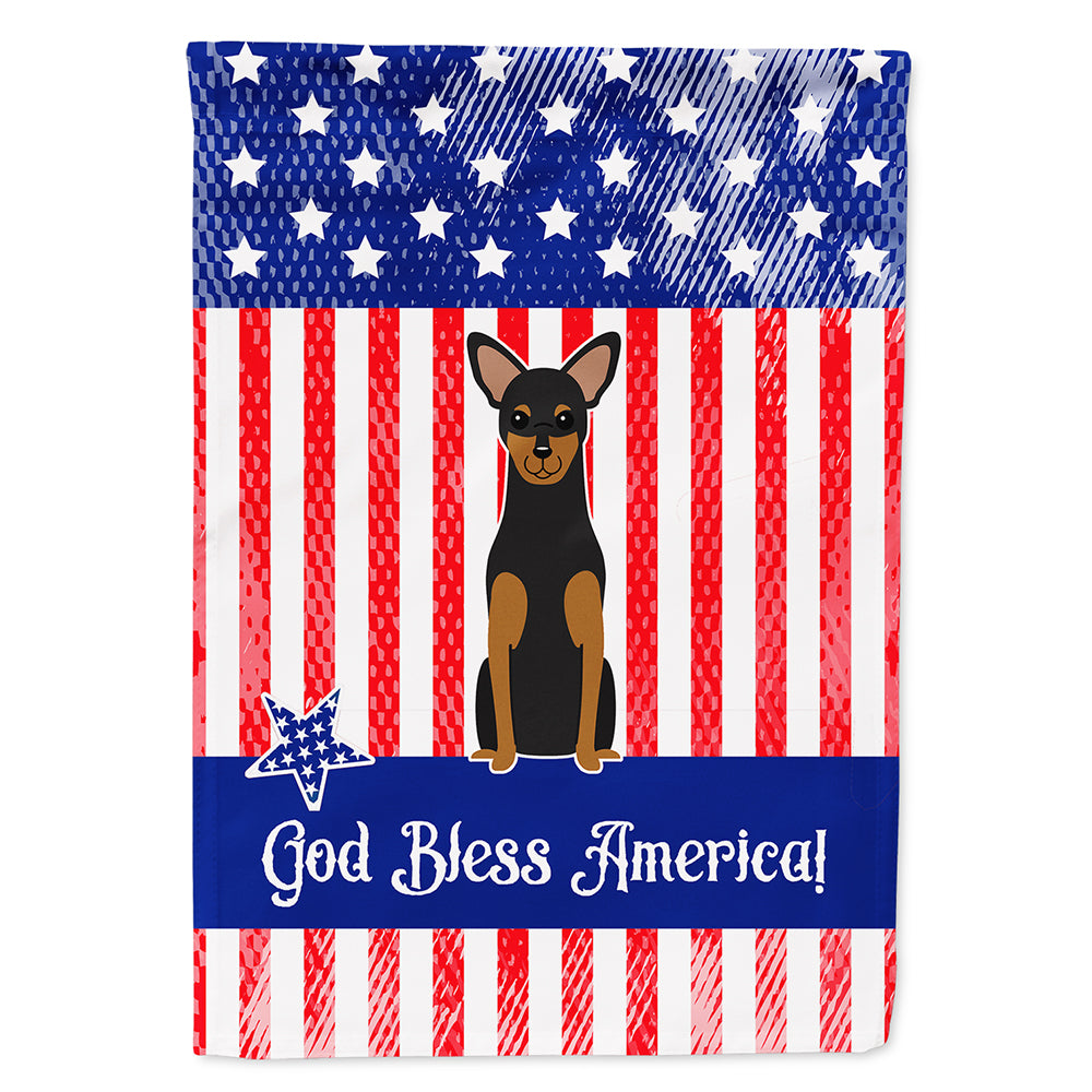 Patriotic USA Manchester Terrier Flag Canvas House Size BB3023CHF
