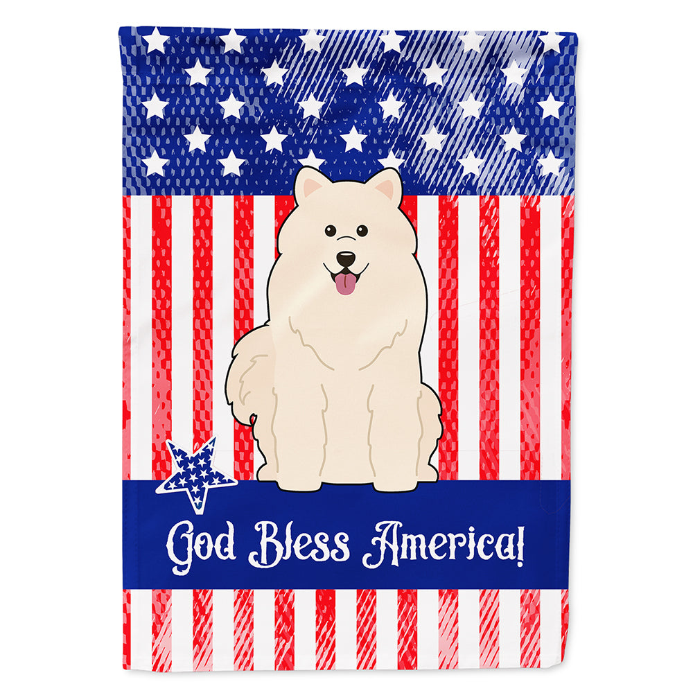 Patriotic USA Samoyed Flag Canvas House Size BB3025CHF  the-store.com.