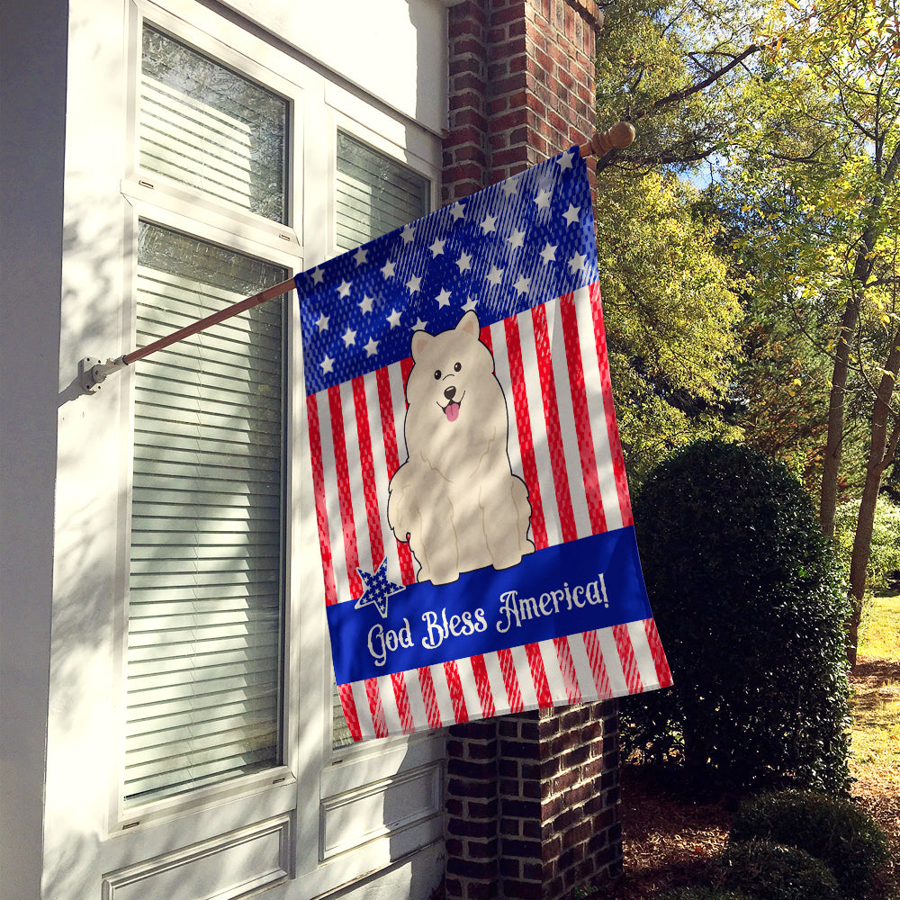 Patriotic USA Samoyed Flag Canvas House Size BB3025CHF  the-store.com.