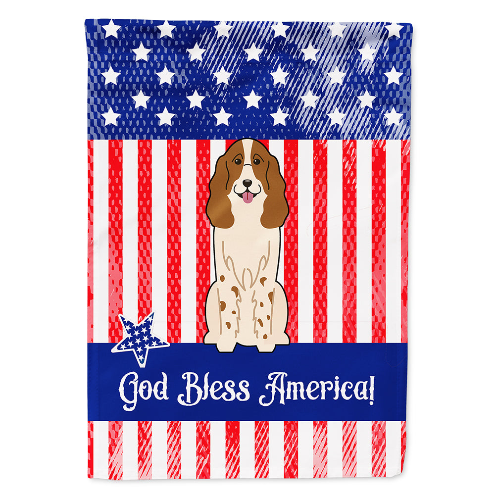Patriotic USA Russian Spaniel Flag Canvas House Size  the-store.com.