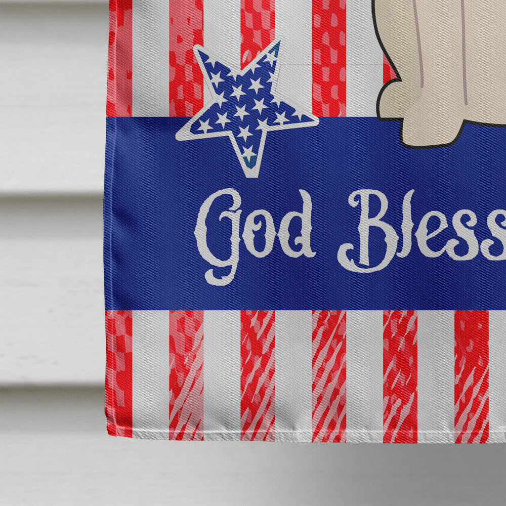 Patriotic USA Saint Bernard Flag Canvas House Size BB3030CHF