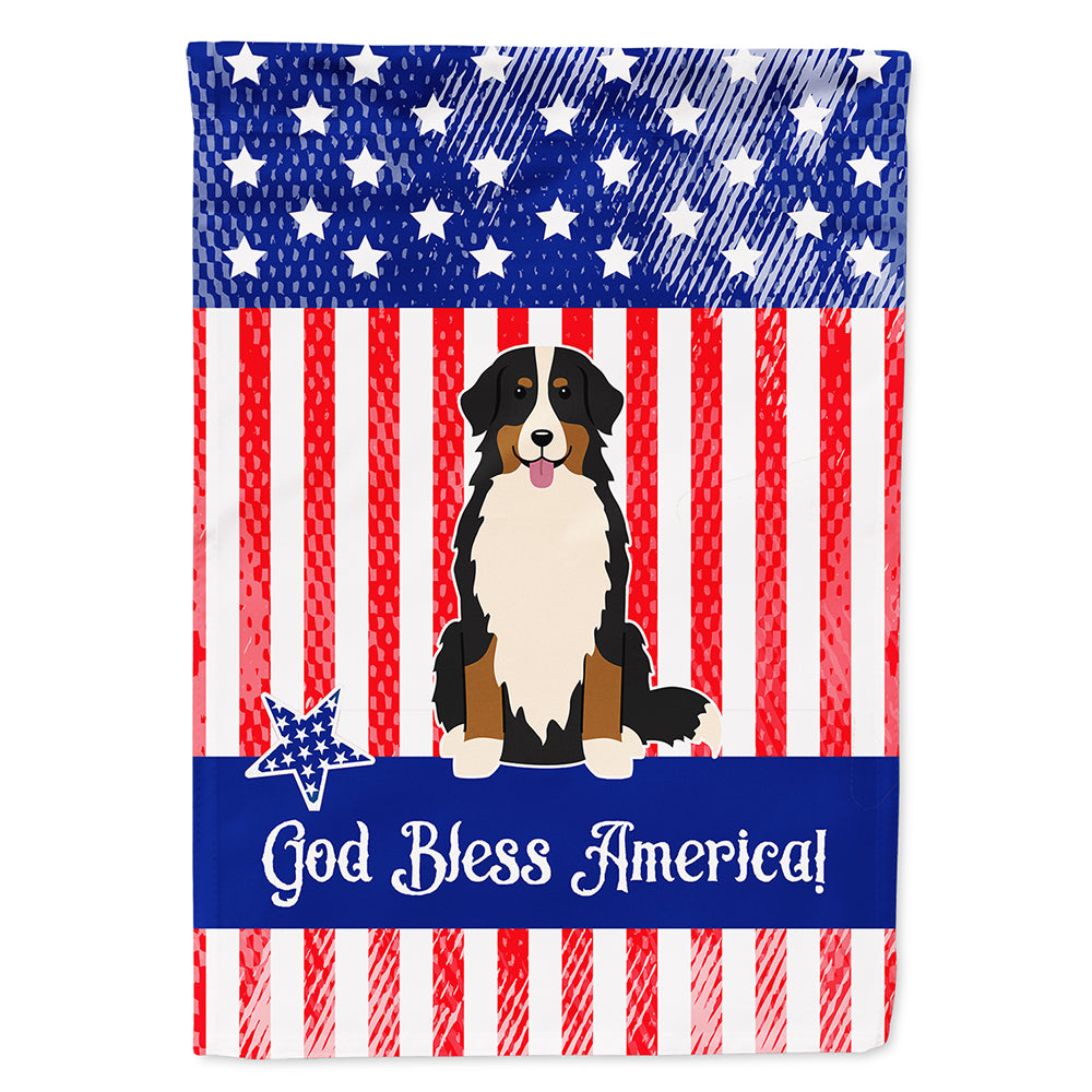 Patriotic USA Bernese Mountain Dog Flag Canvas House Size BB3031CHF