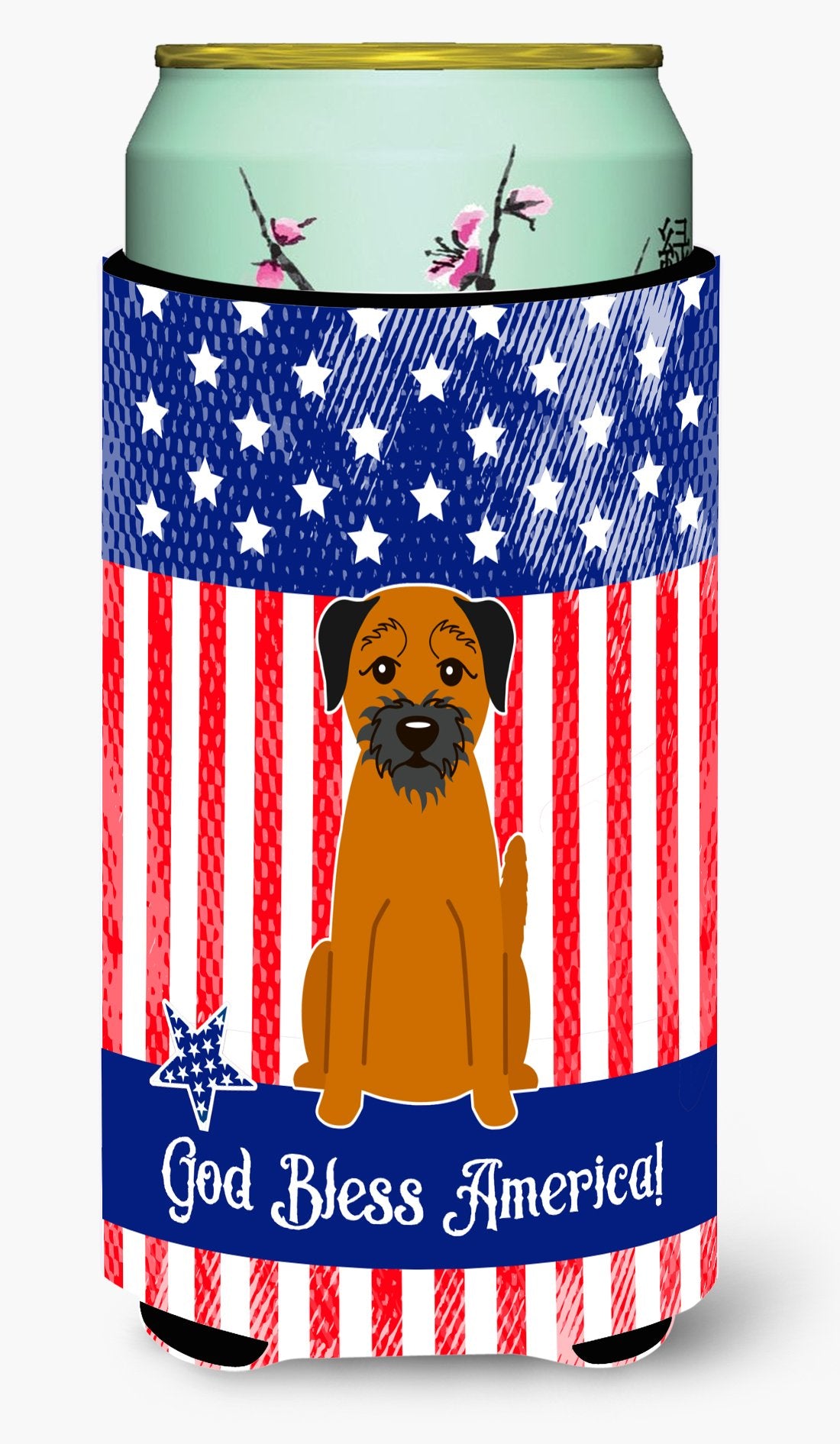 Patriotic USA Border Terrier Tall Boy Beverage Insulator Hugger by Caroline&#39;s Treasures