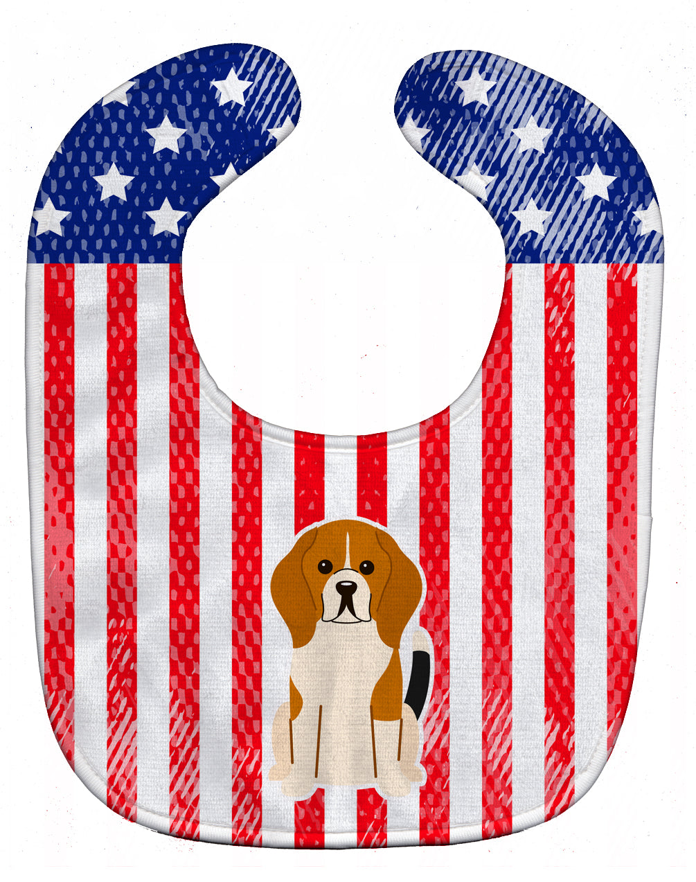Patriotic USA Beagle Tricolor Baby Bib BB3035BIB - the-store.com