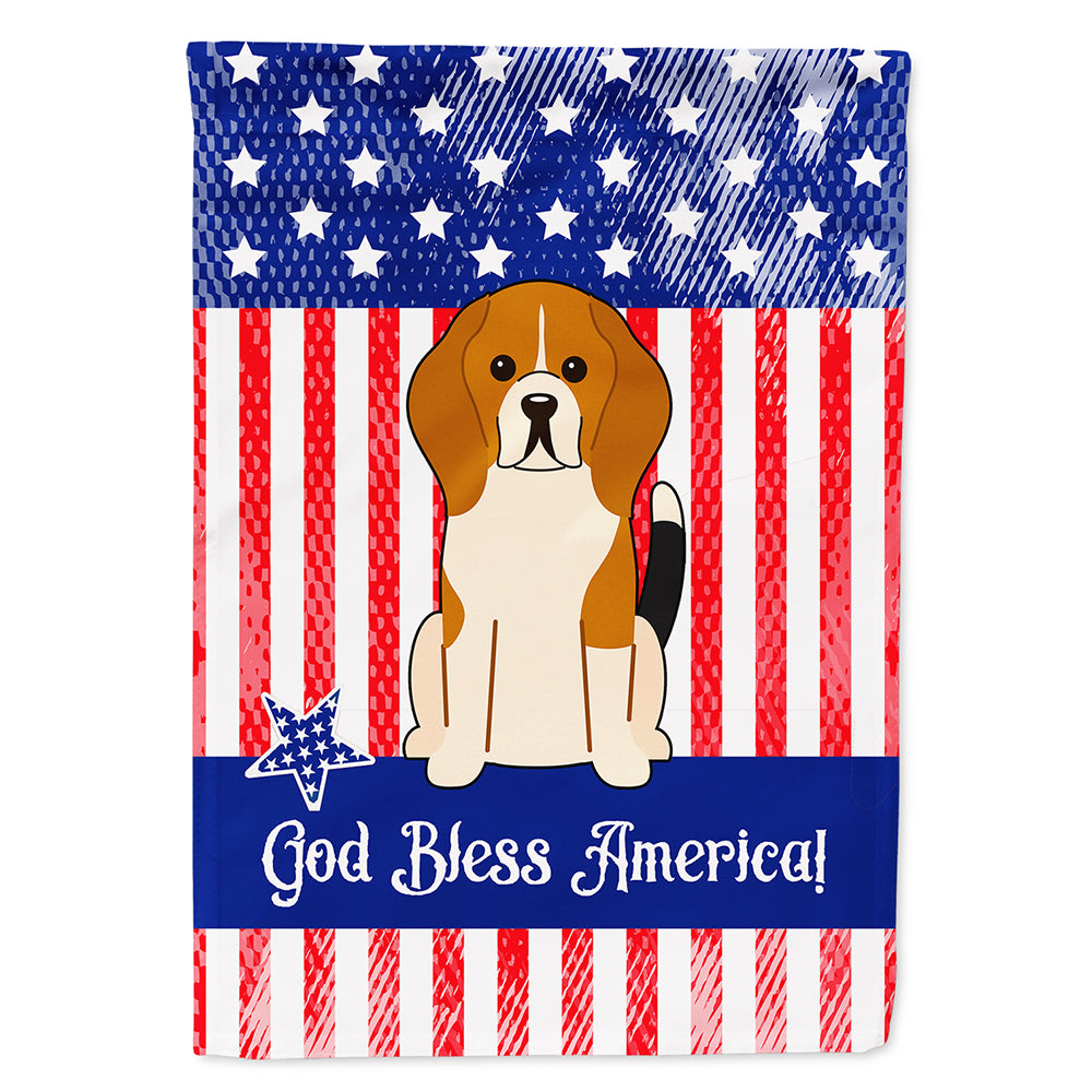 Patriotic USA Beagle Tricolor Flag Canvas House Size BB3035CHF