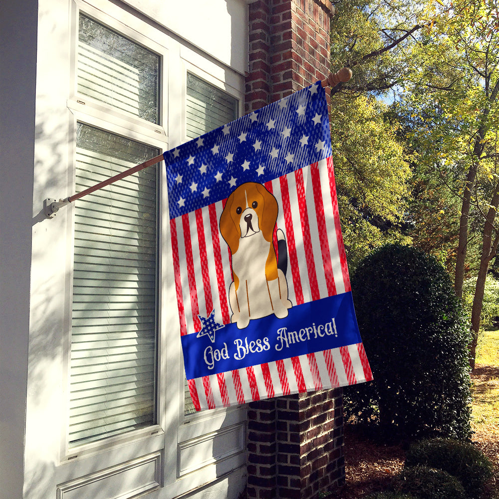 Patriotic USA Beagle Tricolor Flag Canvas House Size BB3035CHF  the-store.com.