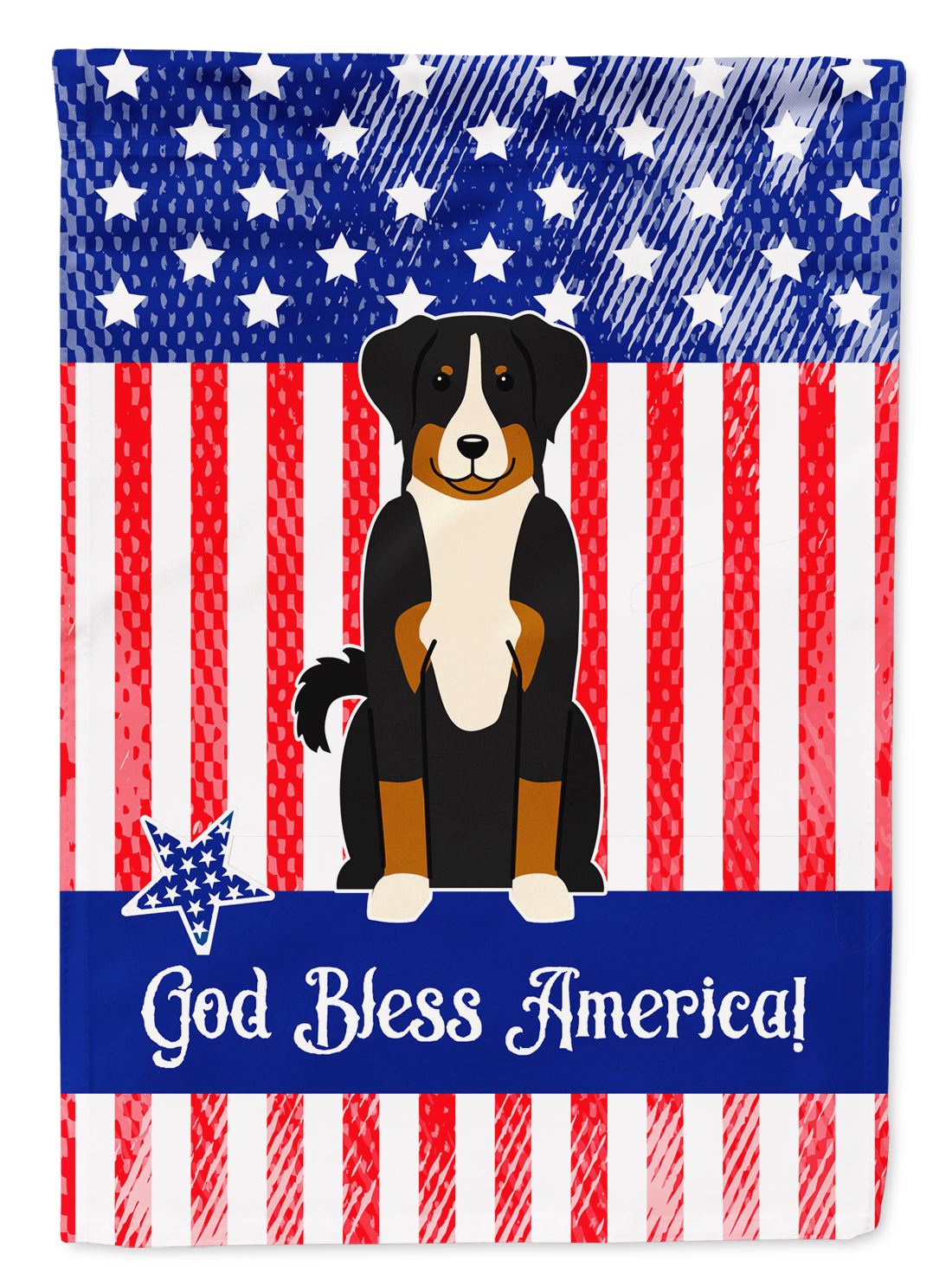 Patriotic USA Appenzeller Sennenhund Flag Garden Size  the-store.com.