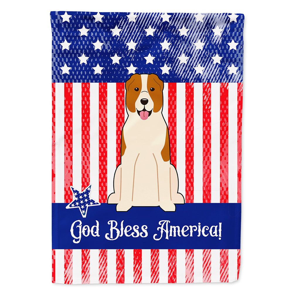 Patriotic USA Central Asian Shepherd Dog Flag Canvas House Size BB3044CHF
