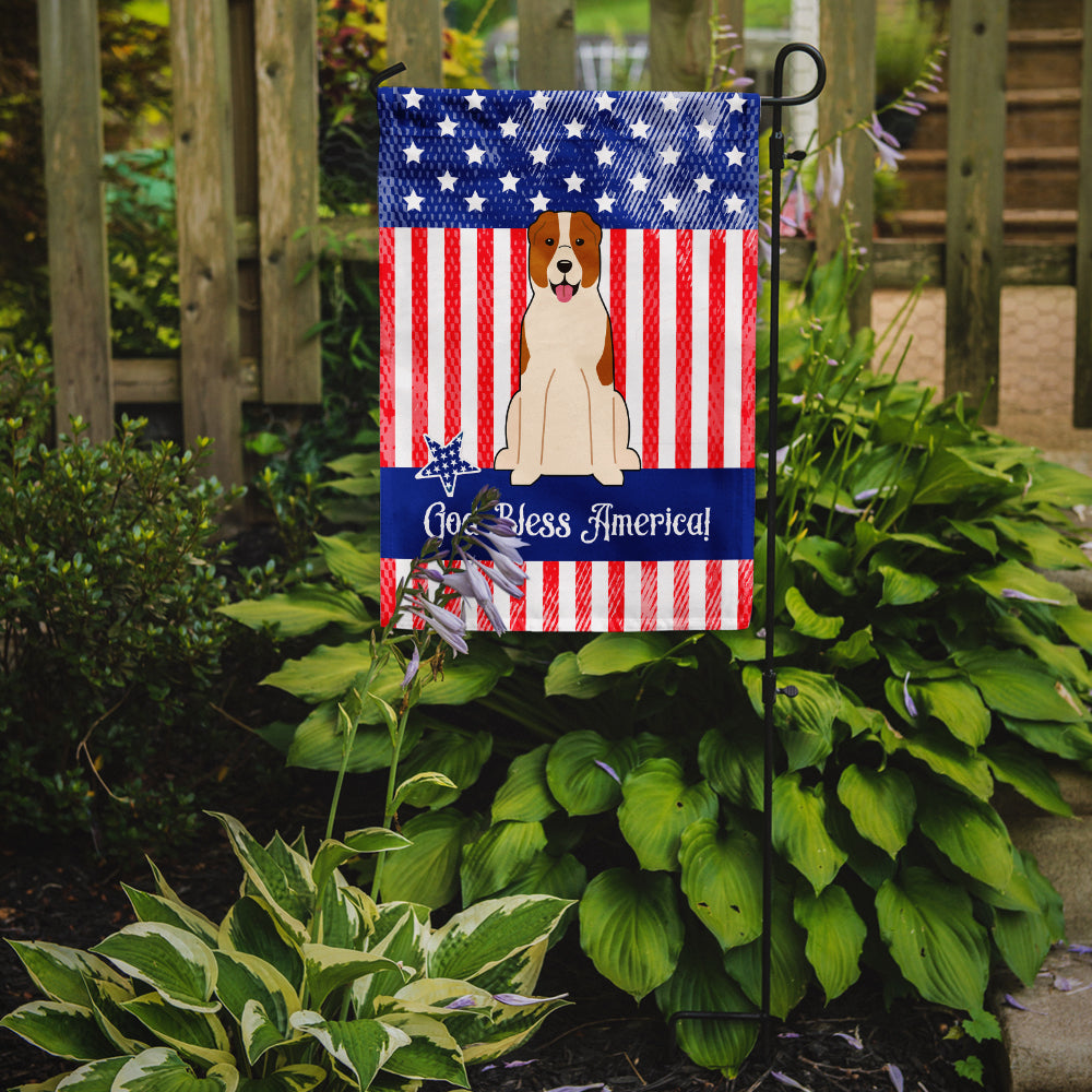 Caroline's Treasures Patriotic USA Central Asian Shepherd Dog Garden Flag - Outdoor Decorative Yard Flag BB3044GF
