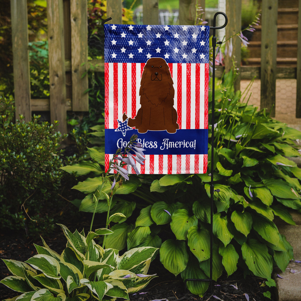 Caroline's Treasures Patriotic USA Caucasian Shepherd Dog Garden Flag - Outdoor Decorative Yard Flag