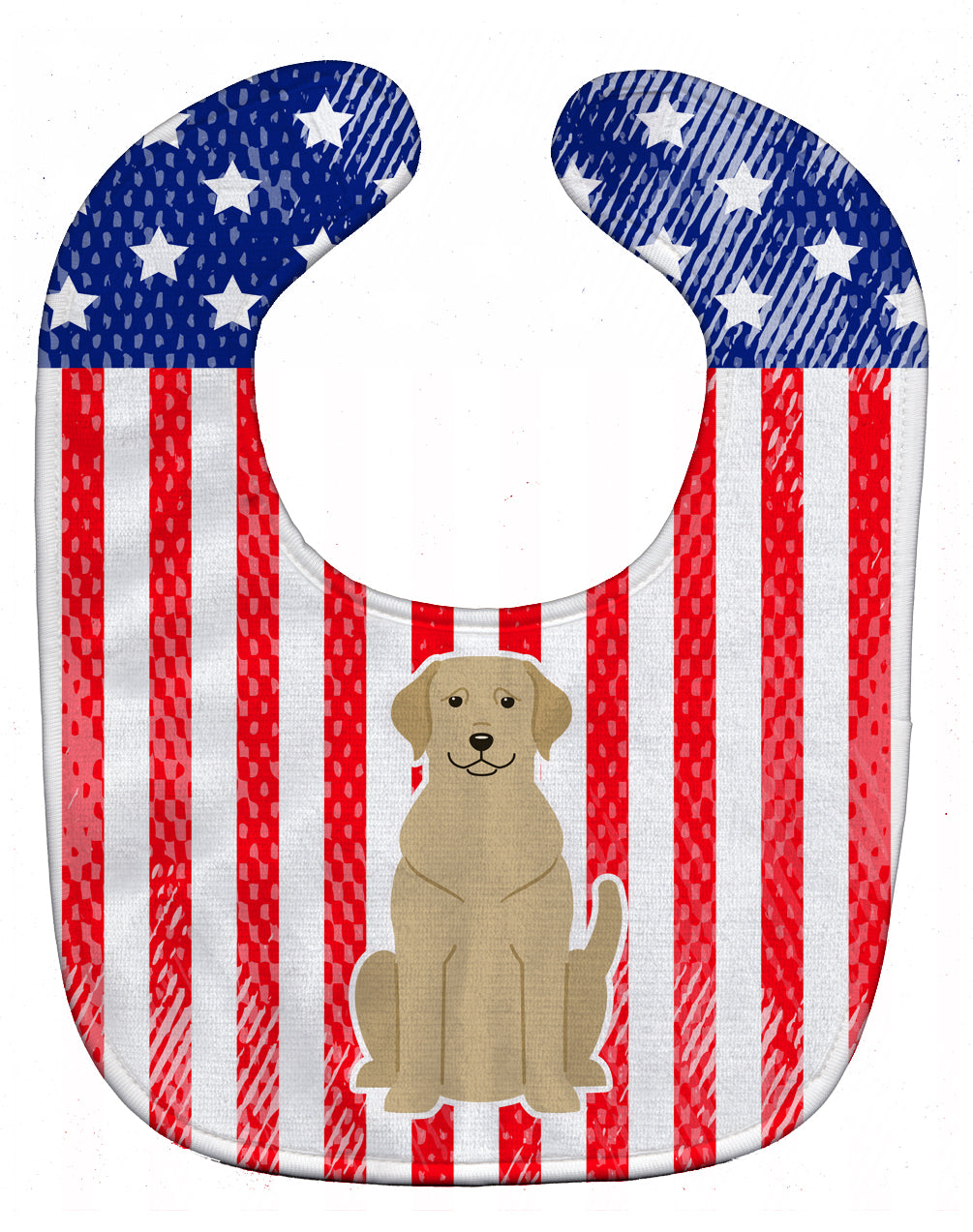 Patriotic USA Yellow Labrador Baby Bib BB3050BIB - the-store.com