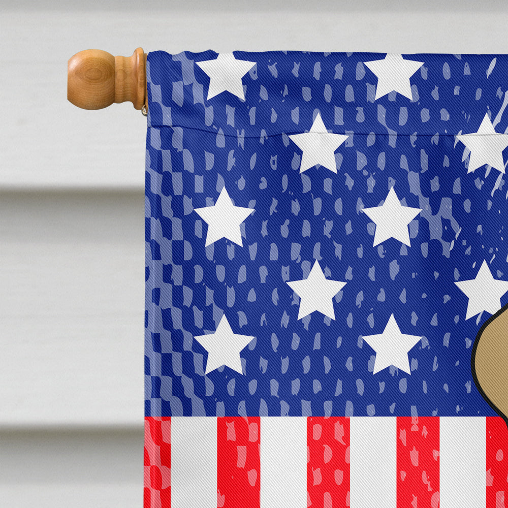 Patriotic USA Yellow Labrador Flag Canvas House Size BB3050CHF