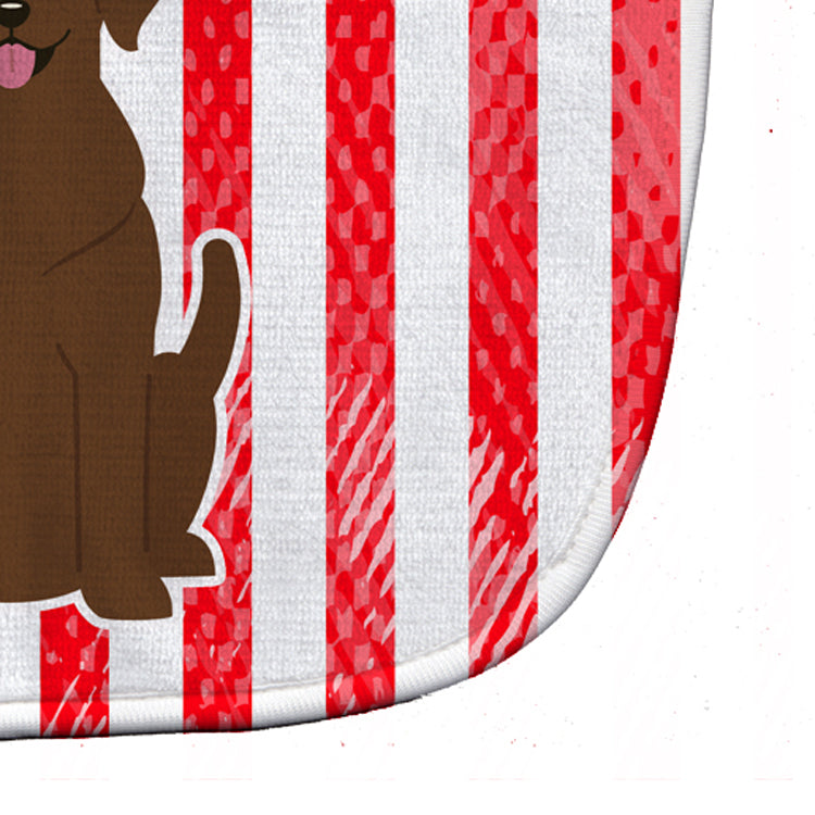 Patriotic USA Chocolate Labrador Baby Bib BB3051BIB - the-store.com