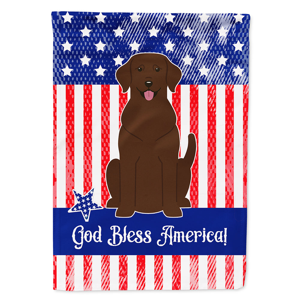 Patriotic USA Chocolate Labrador Flag Canvas House Size BB3051CHF