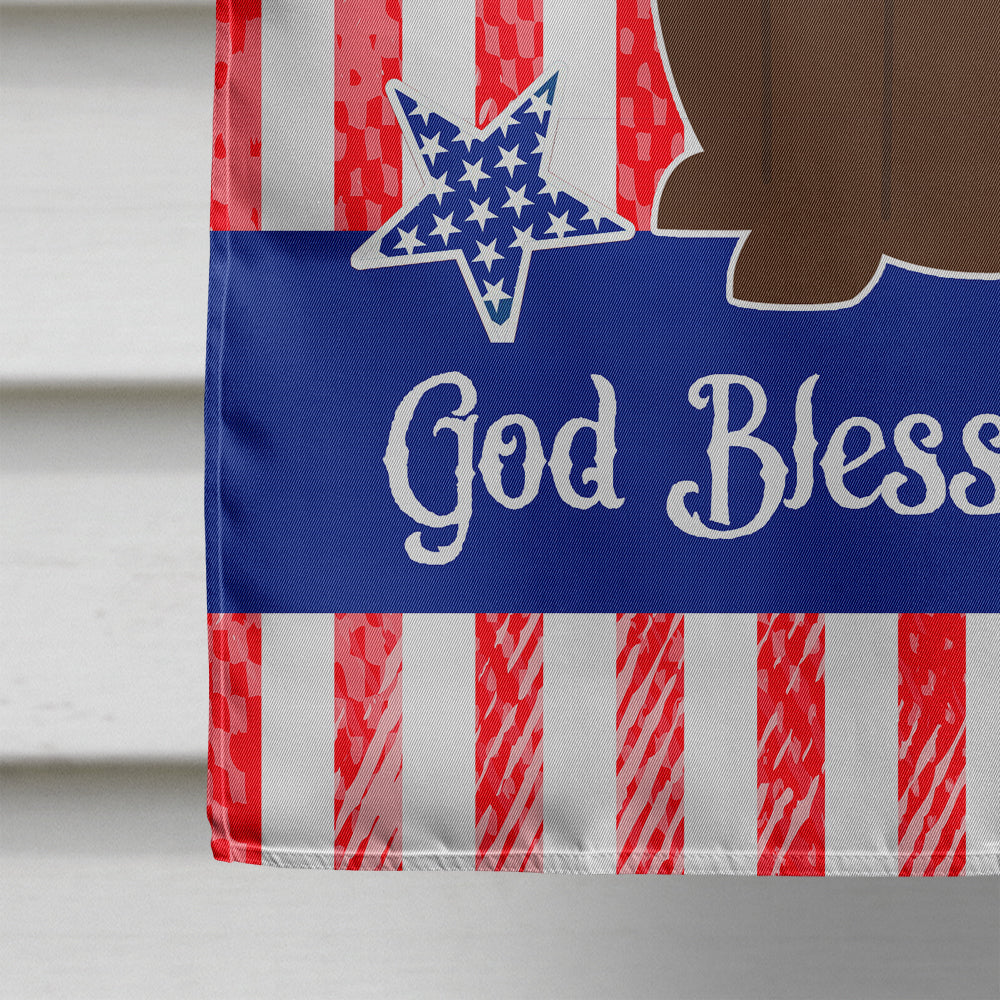 Patriotic USA Chocolate Labrador Flag Canvas House Size BB3051CHF