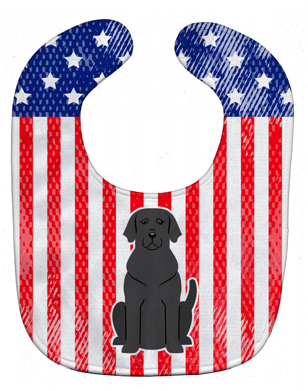 Patriotic USA Black Labrador Baby Bib BB3052BIB - the-store.com