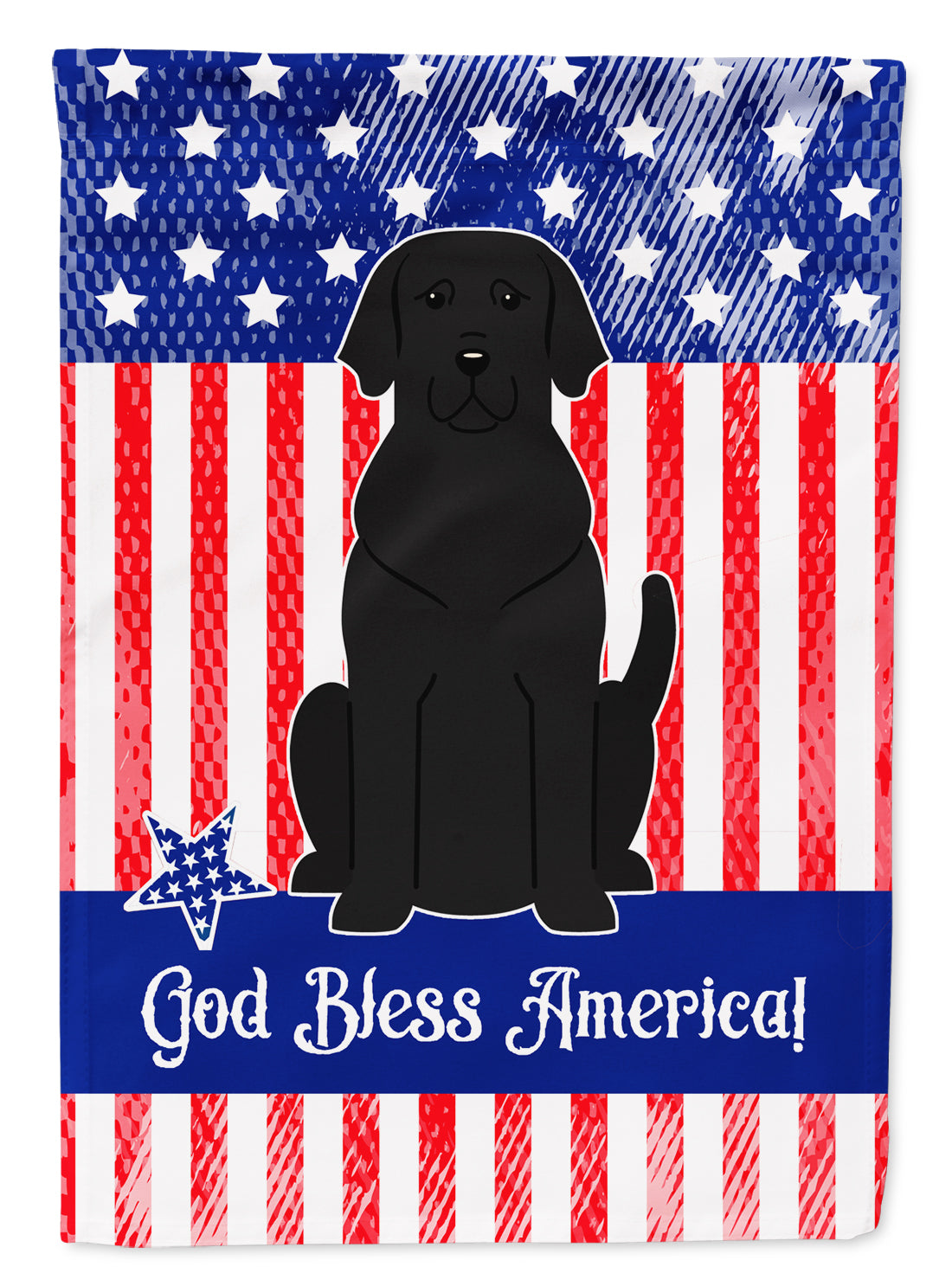 Patriotic USA Black Labrador Flag Garden Size  the-store.com.