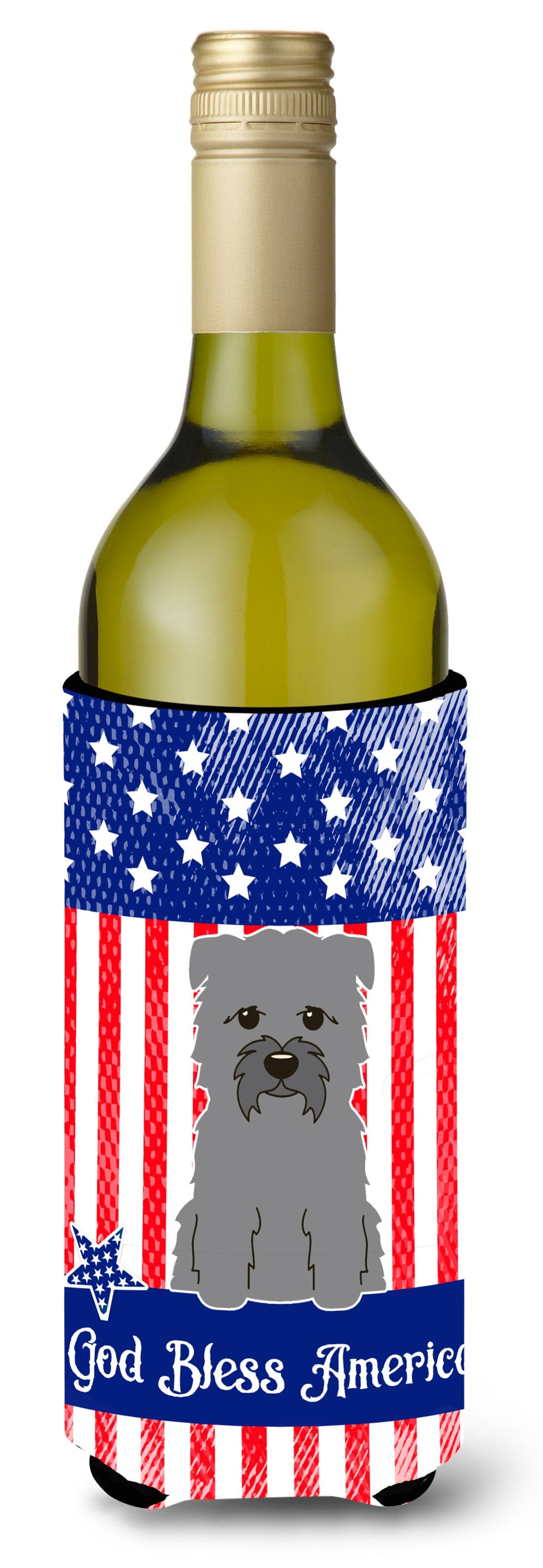 Patriotic USA Glen of Imal Grey Wine Bottle Beverge Insulator Hugger BB3054LITERK by Caroline&#39;s Treasures