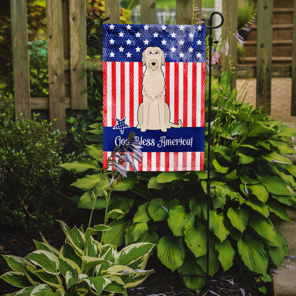 Patriotic USA Irish Wolfhound Flag Garden Size  the-store.com.