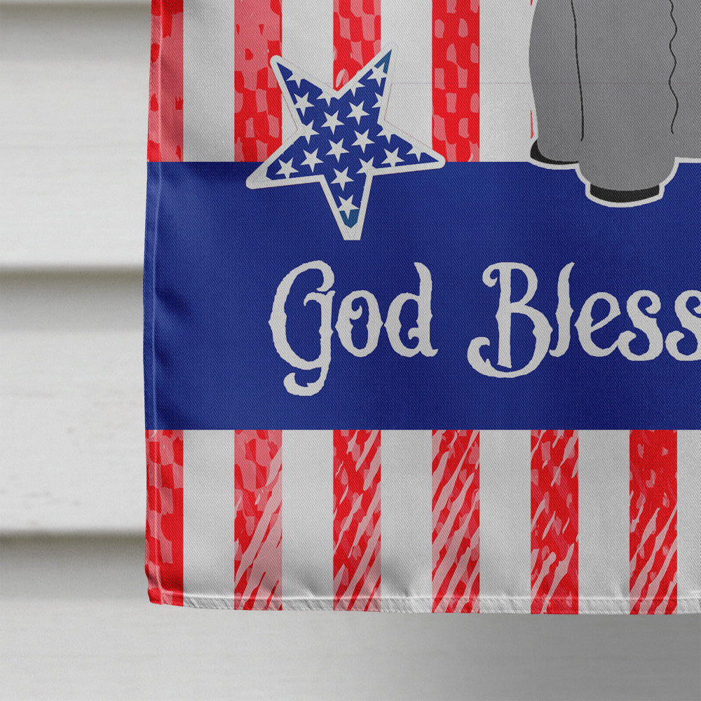 Patriotic USA Poodle Silver Flag Canvas House Size BB3063CHF  the-store.com.