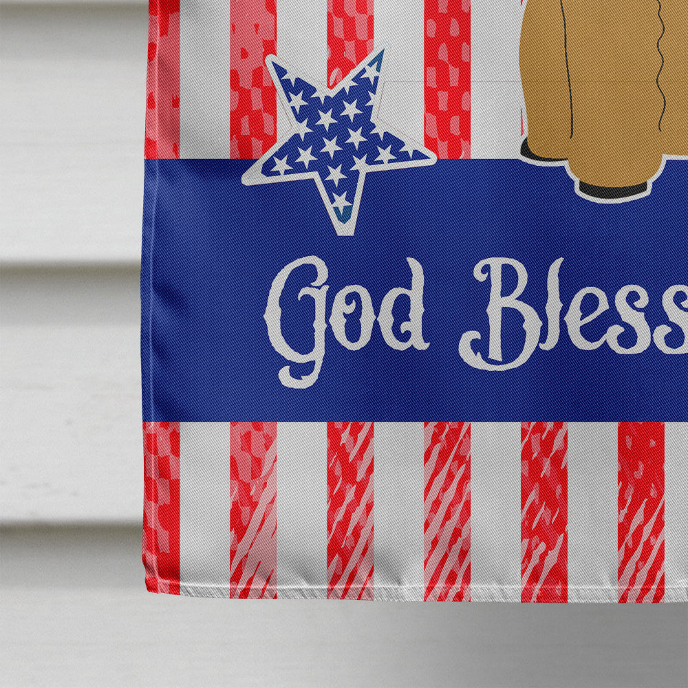 Patriotic USA Poodle Tan Flag Canvas House Size BB3064CHF  the-store.com.