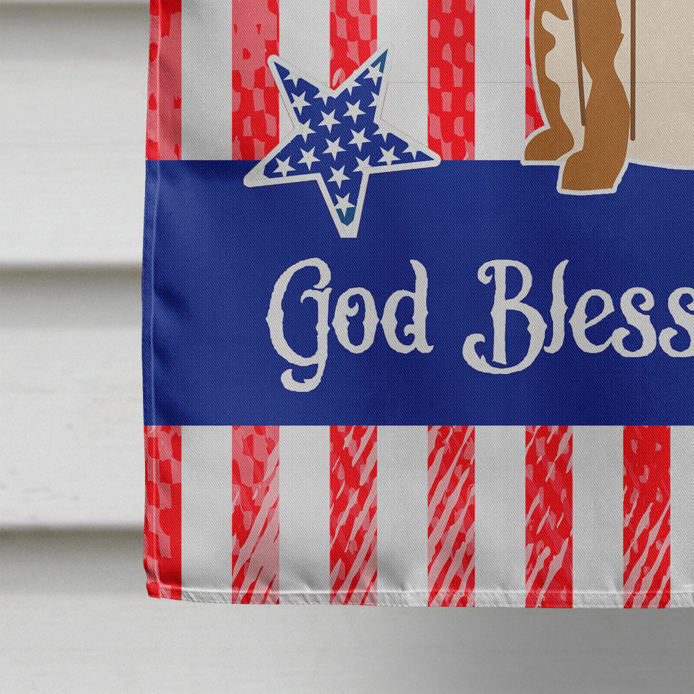 Patriotic USA Brittany Spaniel Flag Canvas House Size BB3067CHF