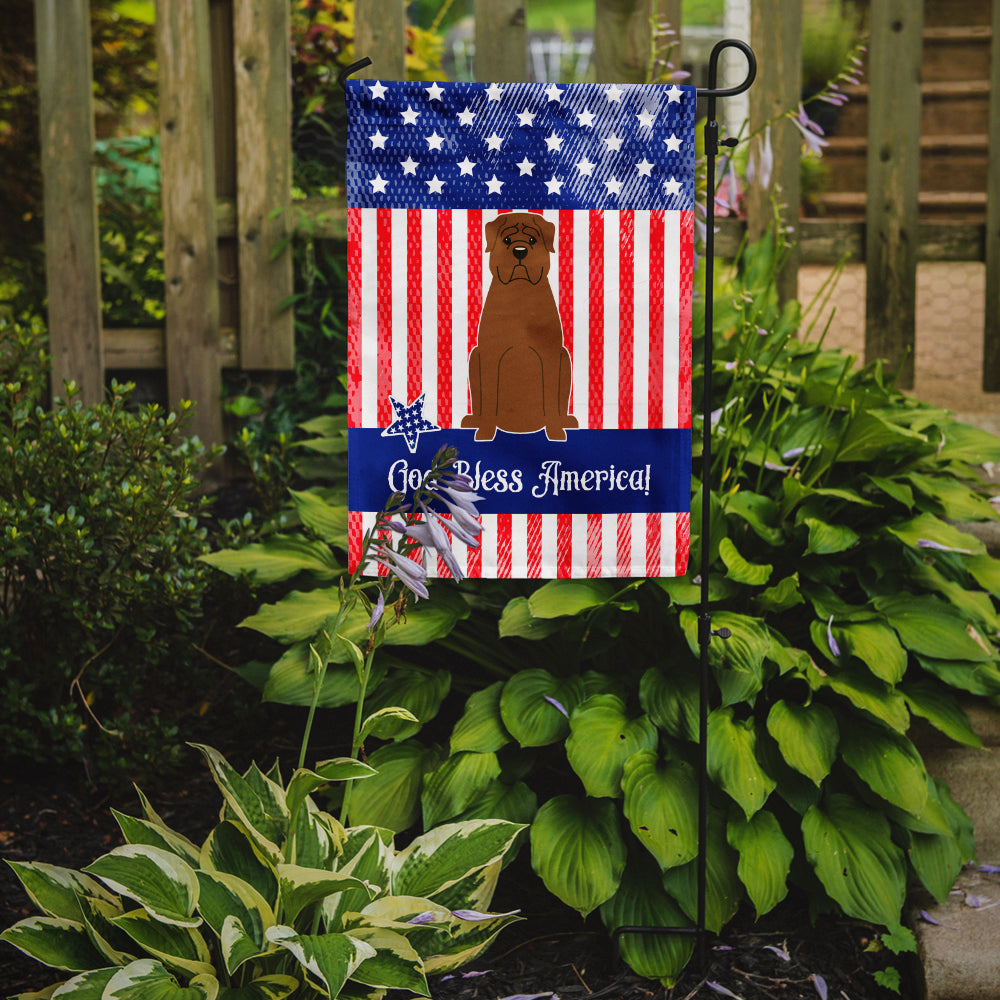 Patriotic USA Dogue de Bourdeaux Flag Garden Size