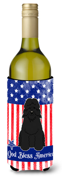 Patriotic USA Bouvier des Flandres Wine Bottle Beverge Insulator Hugger BB3069LITERK by Caroline's Treasures