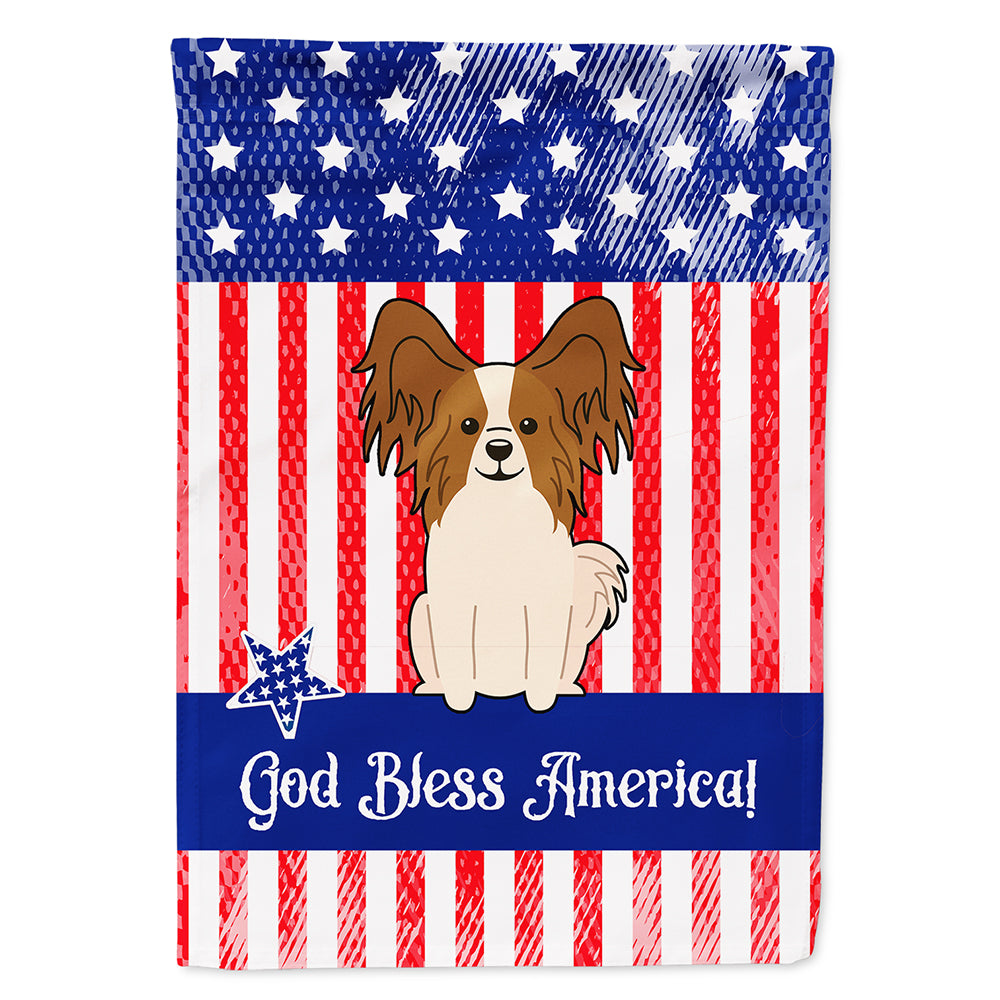 Patriotic USA Papillon Red White Flag Canvas House Size BB3073CHF  the-store.com.