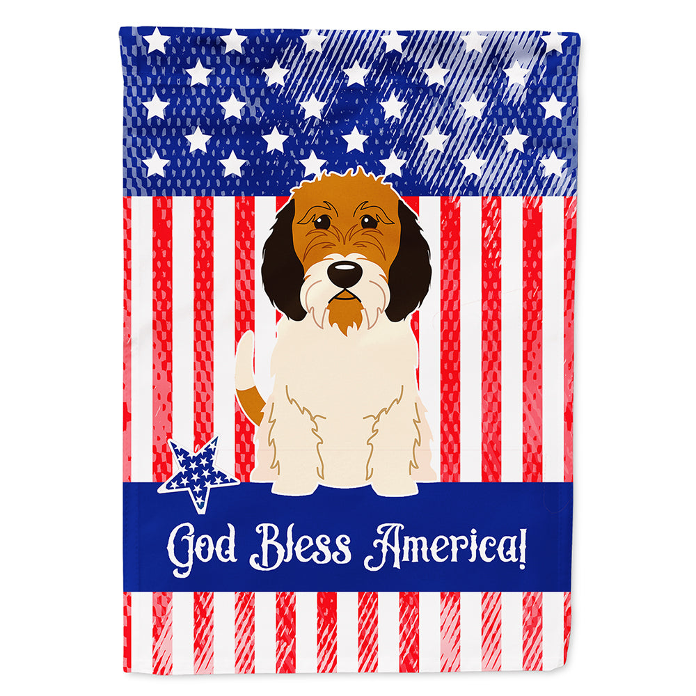 Patriotic USA Petit Basset Griffon Veenden Flag Canvas House Size BB3074CHF