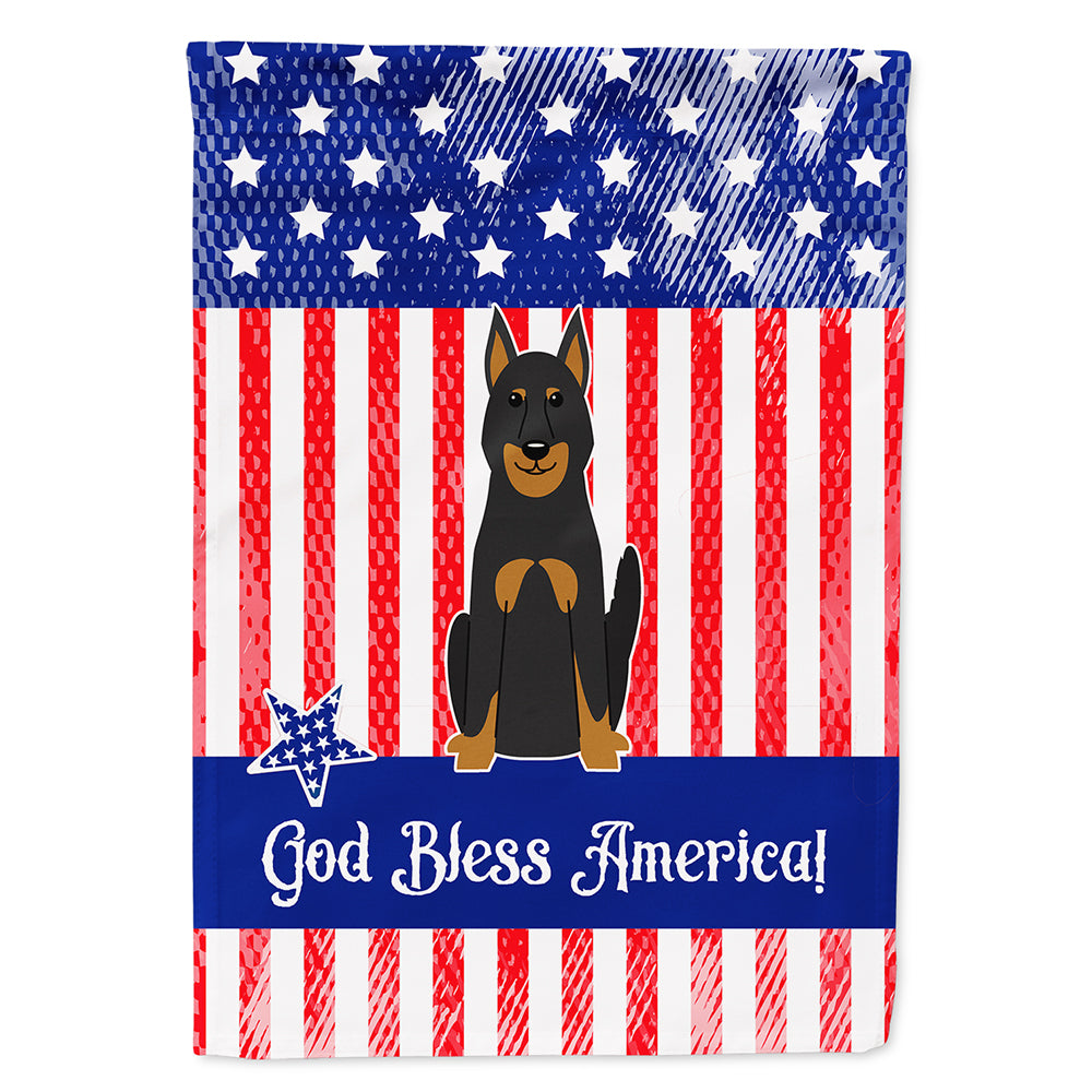 Patriotic USA Beauce Shepherd Dog Flag Canvas House Size  the-store.com.