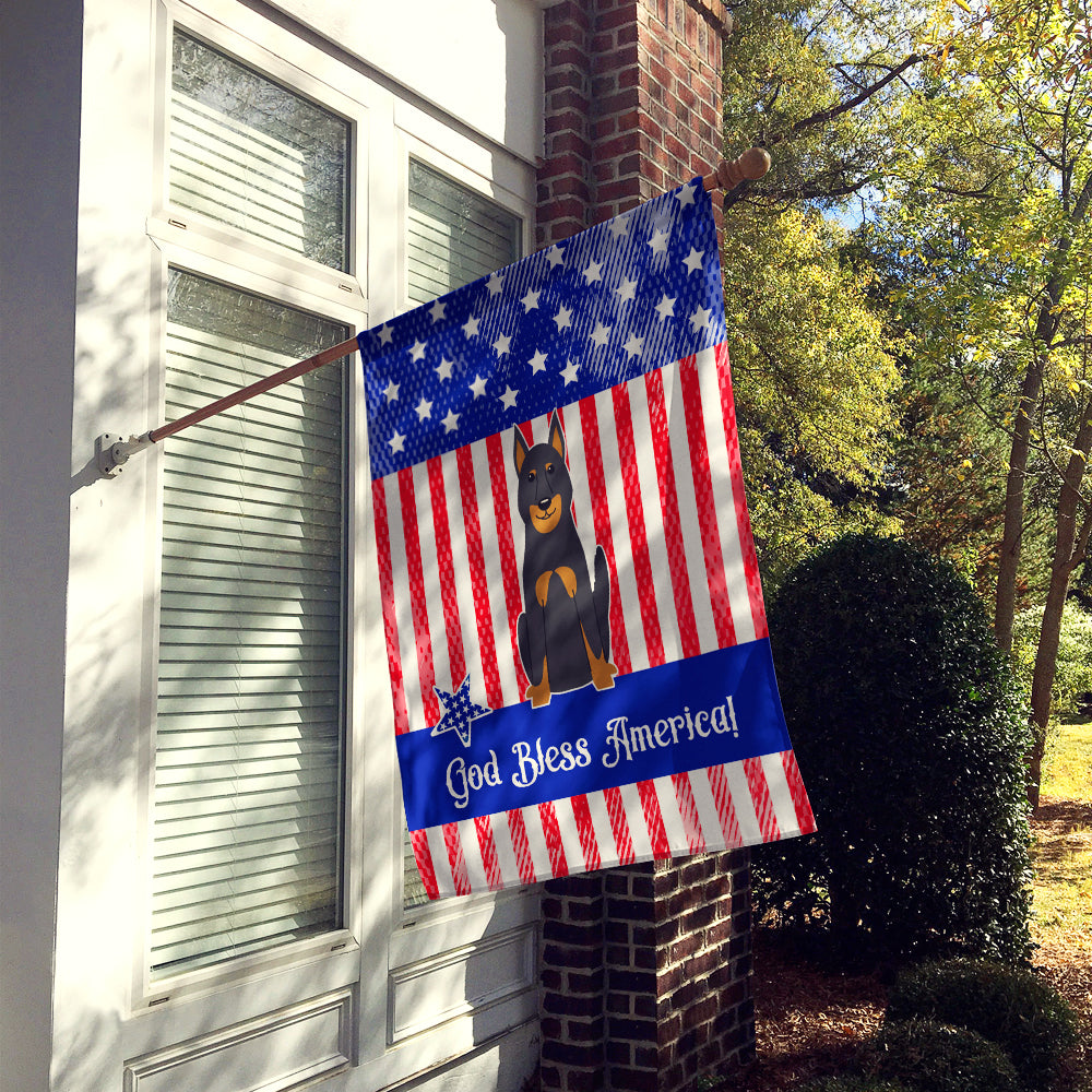 Patriotic USA Beauce Shepherd Dog Flag Canvas House Size