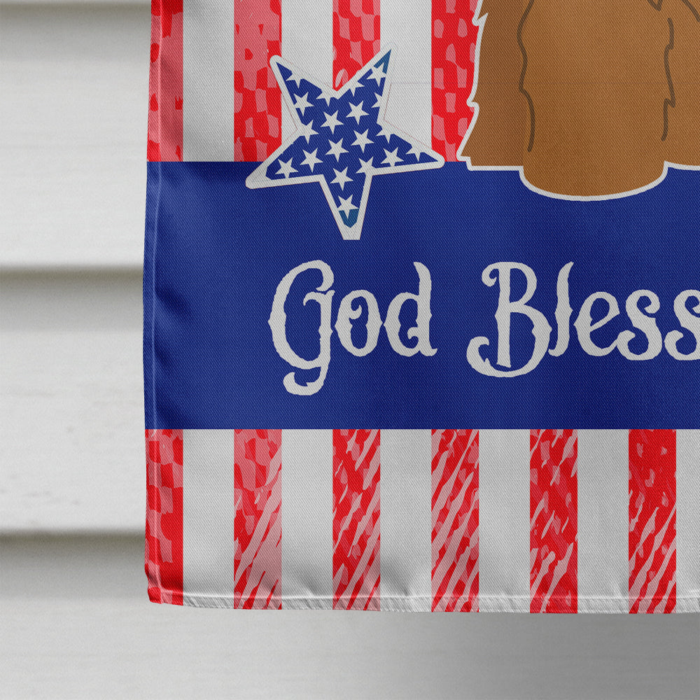 Patriotic USA Briard Brown Flag Canvas House Size BB3077CHF  the-store.com.