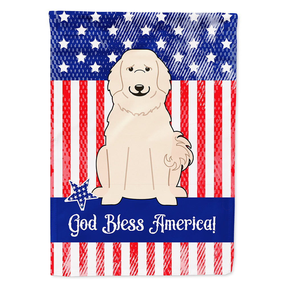 Patriotic USA Great Pyrenese Flag Canvas House Size BB3078CHF