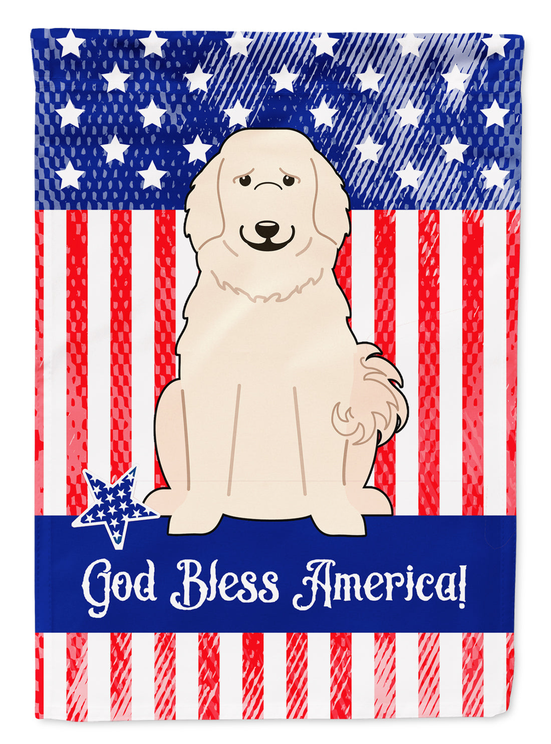 Patriotic USA Great Pyrenese Flag Garden Size BB3078GF  the-store.com.