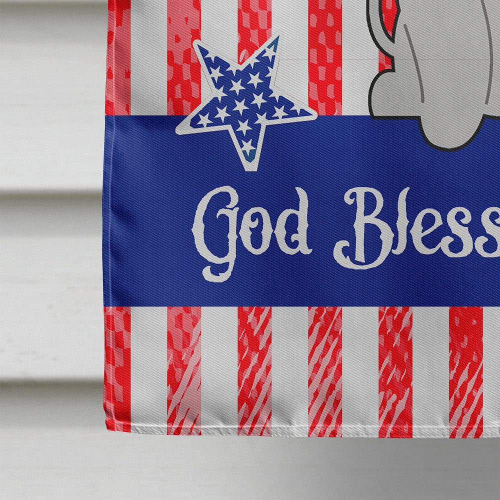 Patriotic USA Bedlington Terrier Blue Flag Canvas House Size BB3085CHF