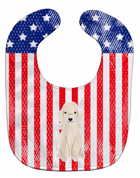 Patriotic USA Bedlington Terrier Sandy Baby Bib BB3086BIB - the-store.com
