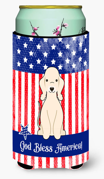 Patriotic USA Bedlington Terrier Sandy Tall Boy Beverage Insulator Hugger by Caroline's Treasures