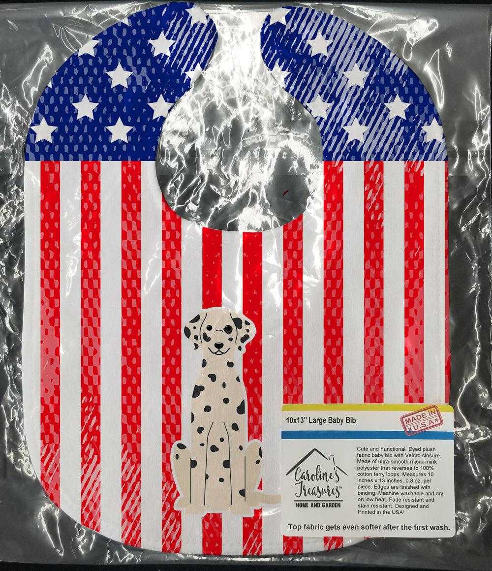 Patriotic USA Dalmatian Baby Bib BB3092BIB - the-store.com