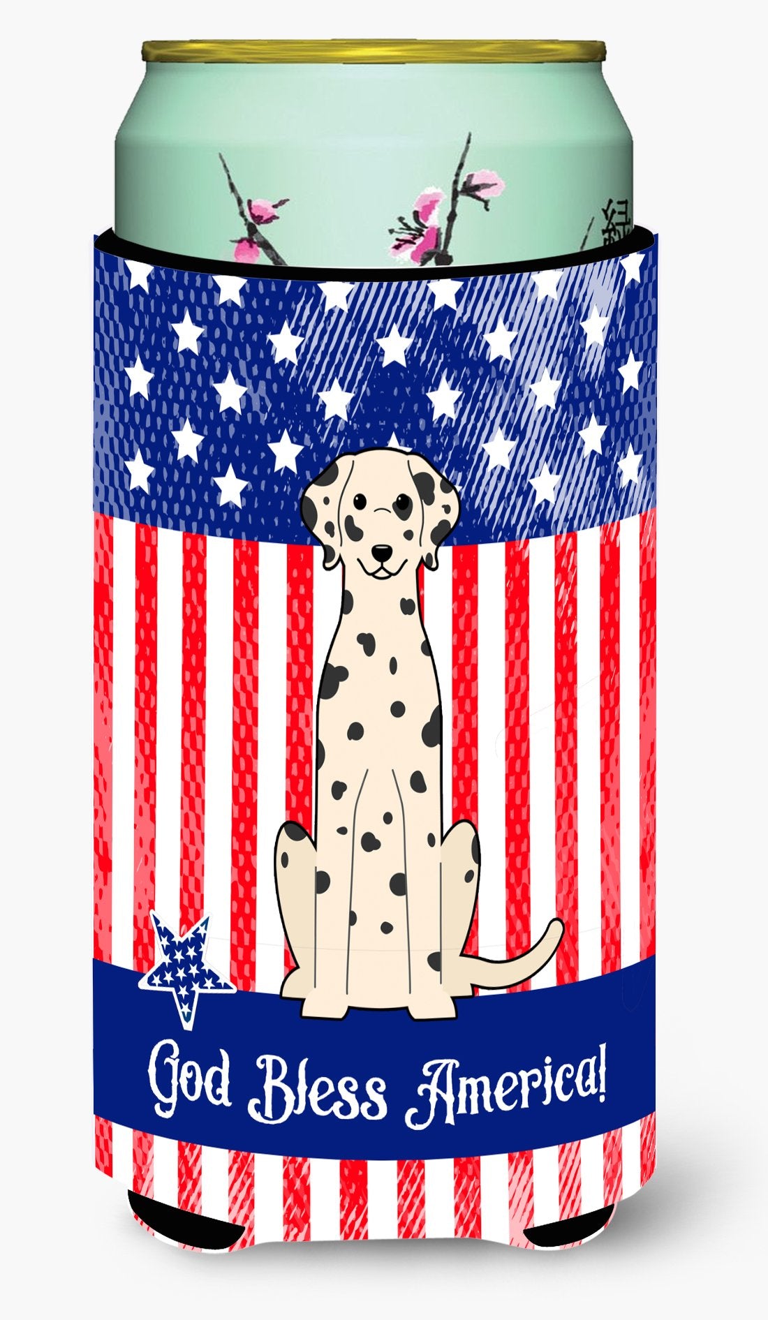 Patriotic USA Dalmatian Tall Boy Beverage Insulator Hugger by Caroline&#39;s Treasures