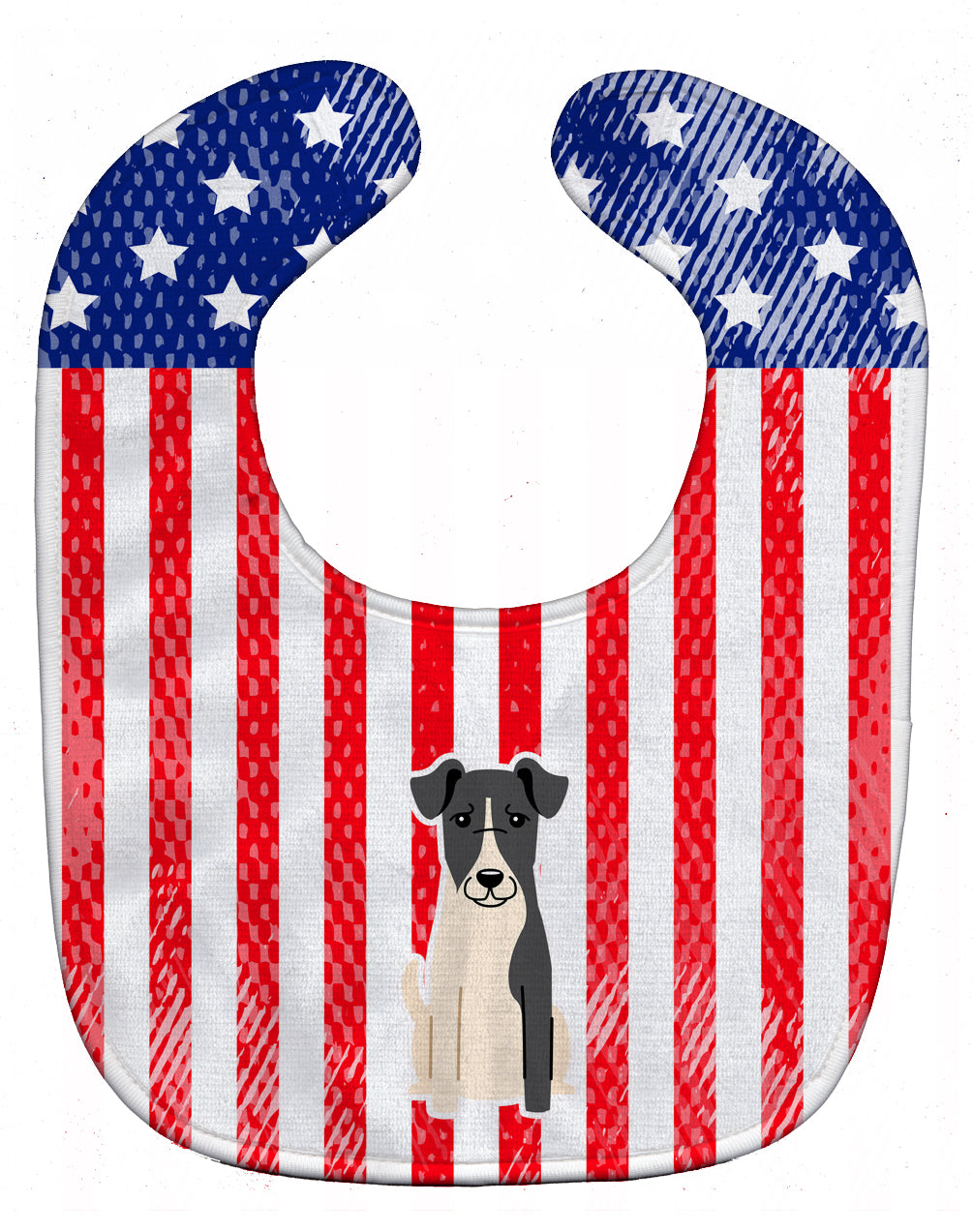 Patriotic USA Smooth Fox Terrier Baby Bib BB3093BIB - the-store.com