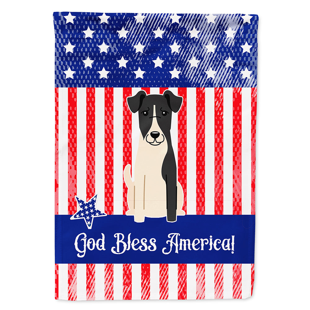 Patriotic USA Smooth Fox Terrier Flag Canvas House Size BB3093CHF